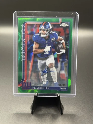 2025 Topps Chrome Malik Nabers Green Lava Refractor (RAW)