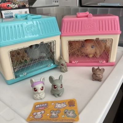Little Live Pets Mouse 2 Carry Case And 7 Figures/animals   Not Complete