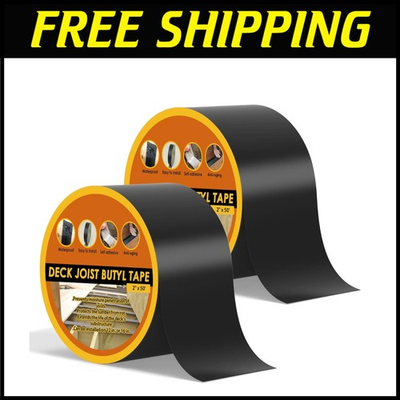 #ad Ultimate 4quot; x 50#x27; Self Adhesive Joist Tape Weatherproof Deck Solution 2 Pack $113.99