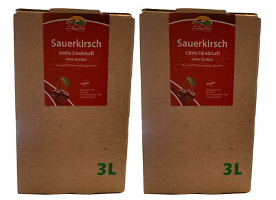 Bleichhof Sauerkirschsaft   100% Direktsaft, Bag-in-Box (2x 3l Saftbox)