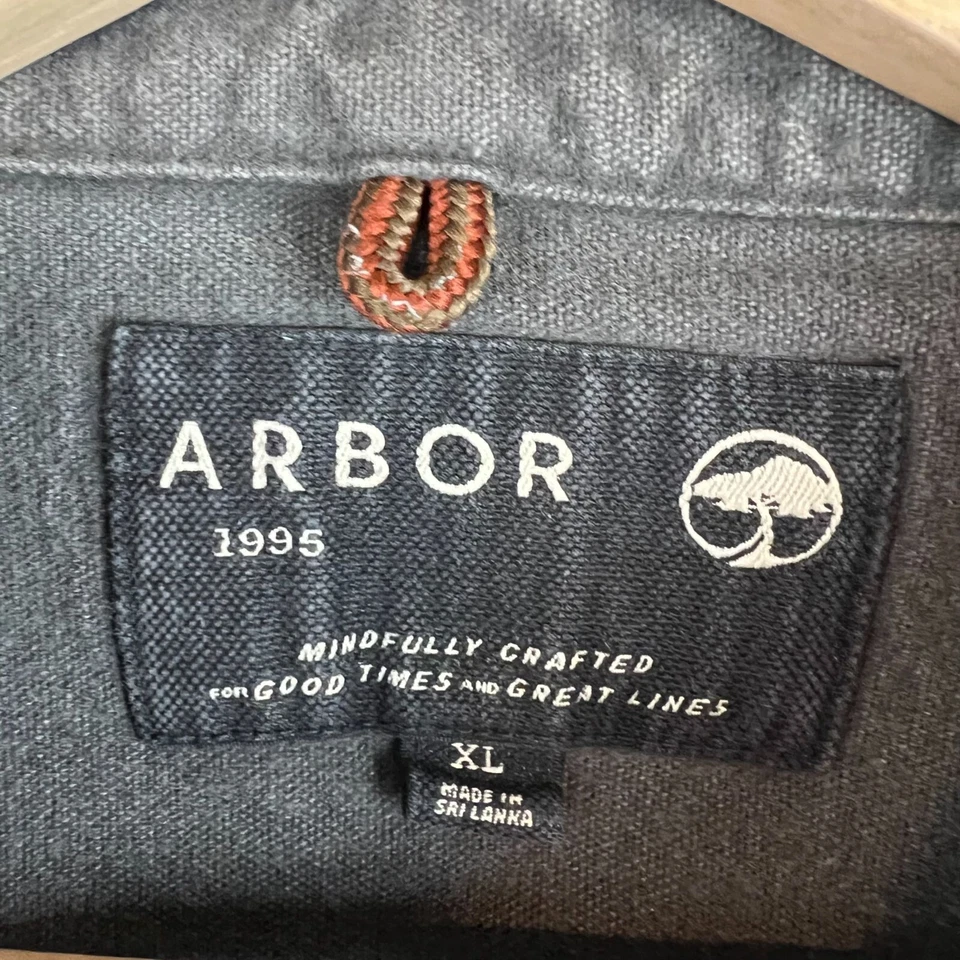 Camisa Arbor Para Hombres XL Gris Abotonada Sarga Trabajo Cabaña Exterior Ropa de Trabajo Foto 4 de 4