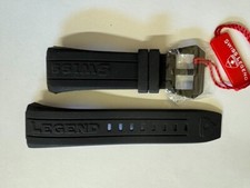 Man's Swiss Legend Trimix Silicone/Rubber Black watch band strap