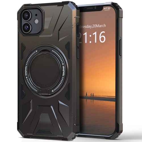 Für Apple iPhone 11 robuste schwarz grau Hybrid Ständer Ring Handy Hülle Cover - Bild 44 von 47