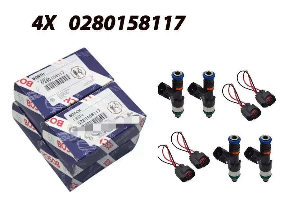 Genuine 4 × Bosch EV14 52lb 550cc fuel injectors 2000-05 Audi TT 1.8T turbo OEM Foto 3 de 4