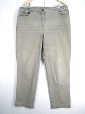 Elena Grunert graue Hose Straight Jeans Hose High Waist Freizeit Logo Gr. 50