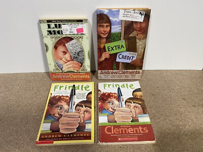 Andrew Clements Lot 4 AR Chapter Books  Scholastic Fiction Library