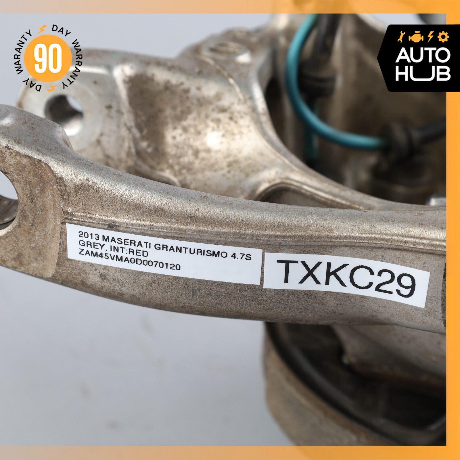 11-19 Maserati GranTurismo S M145 Rear Right Side Spindle Knuckle Hub OEM 28k