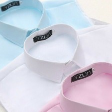 Men False Round Collar Office Formal Detachable Lapel Shirt Women Neckband Decor