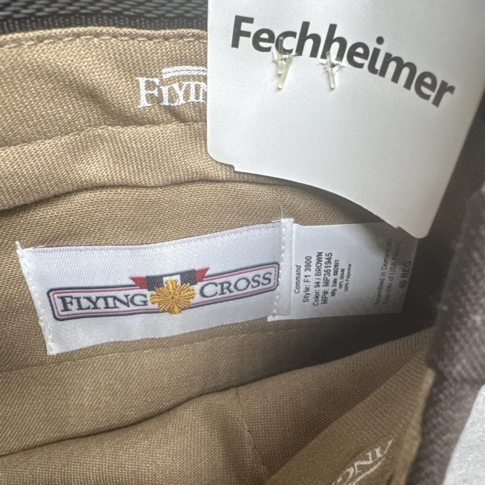 Flying Cross Uniform Pants 40R Brown Fechheimer Workwear Tactical Dress - Image 2 of 4