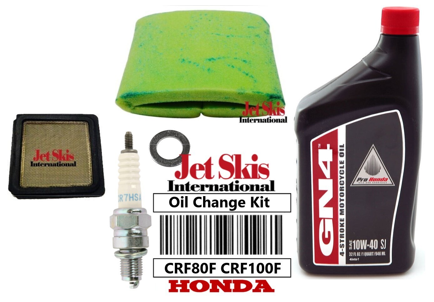 OEM Honda CRF80F CRF100F Oil Change Kit Air /Oil Filter, NGK Spark Plug