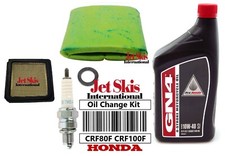 OEM Honda CRF80F CRF100F Oil Change Kit Air /Oil Filter, NGK Spark Plug & Washer