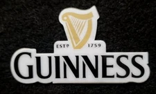 GUINNESS STICKER "ESTABLISHED 1759" 3 1/2 X 2" THICK GLOSSY OUTDOOR WATERPROOF 