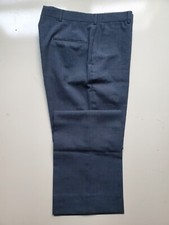 Vintage W34 L31 100 Wool Flat Front Classic Men Pants.