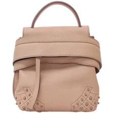 TOD'S Wave Line Leather 3way Mini Backpack Bag D6974