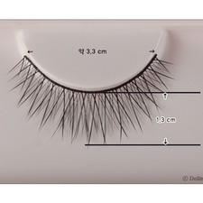 BJD OOAK 13mm X 33mm Trinity Lusion Dollmore DOLL eyelashes - 2-13 Black