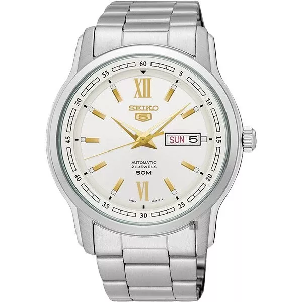 SEIKO 5 SNKP15 SNKP15K1 MEN S AUTOMATIC WATCH STAINLESS STEEL WR