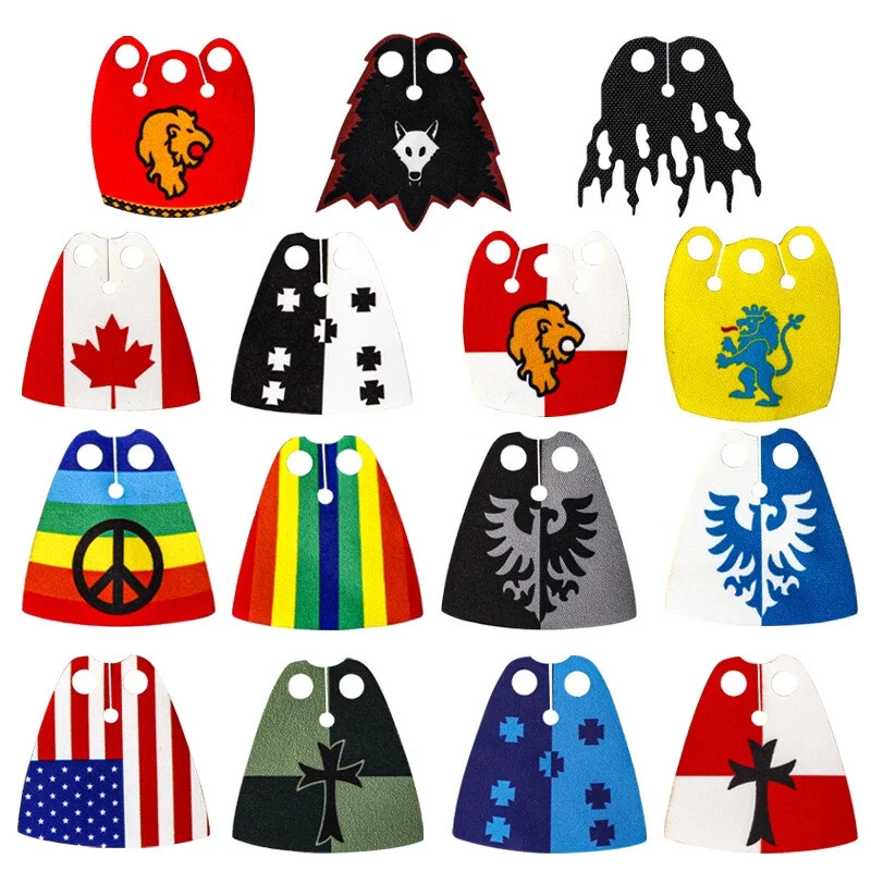 Capa de piel de caballeros de león de oficial medieval para bloques de construcción LEGO juguete de ladrillo Foto 3 de 4