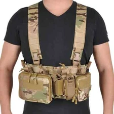 Tactical Vest Wargame Military Gear Chest Rig Nylon Outdoor Airsoft Hunting