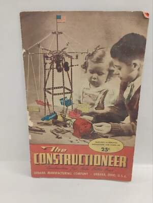Vintage 1948 The Constructioneer Toy Erector Parts Catalog Idea Book Urbana OH