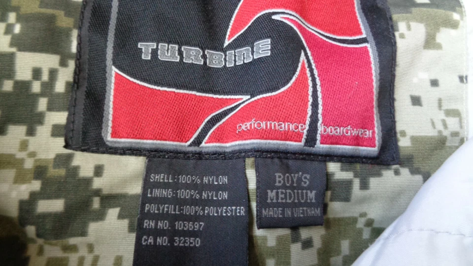 Pantalones de snowboard/esquí Turbine Performance Boardwear camuflaje cargo. Niños Medianos Foto 4 de 4