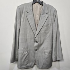 Eli Thomas Corneliani Blazer Men Size 52R Grey Super Fine Wool 18,25 Microns