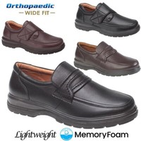 MENS WIDE FIT SHOES MEMORY FOAM WALKING DRIVING SOFT SLIP ON COMFORT CASUAL SHOE