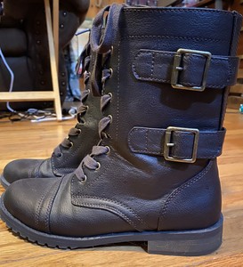 self esteem combat boots