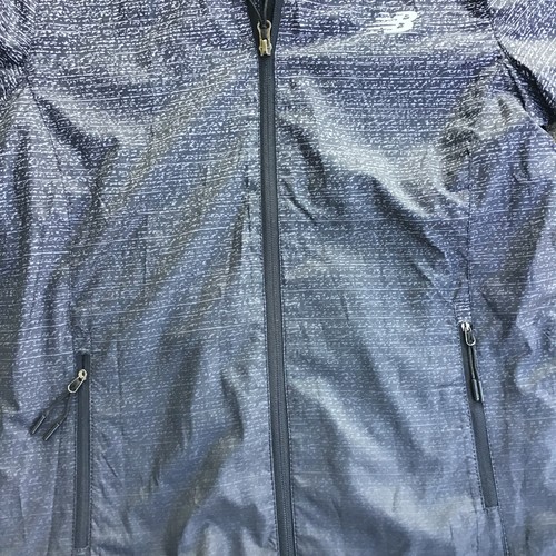 New Balance Water Resistant Fabric Hooded Wind Breaker Jacket Small New Black - Picture 7 of 9