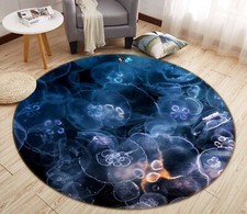 3D Beautiful Jellyfish O149 Game Rug Mat Round Elegant Photo Carpet Mat Eve 2023