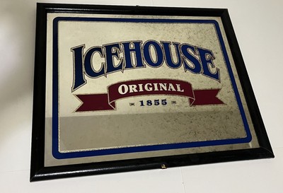 Icehouse Beer Mirror Bar Sign Advertising Man Cave 17” x 22 