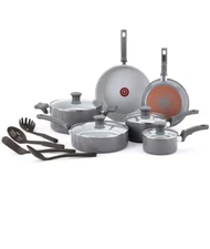 T-fal Fresh Ceramic Nonstick Cookware Set Recycled Aluminum 14Piece (NEW)