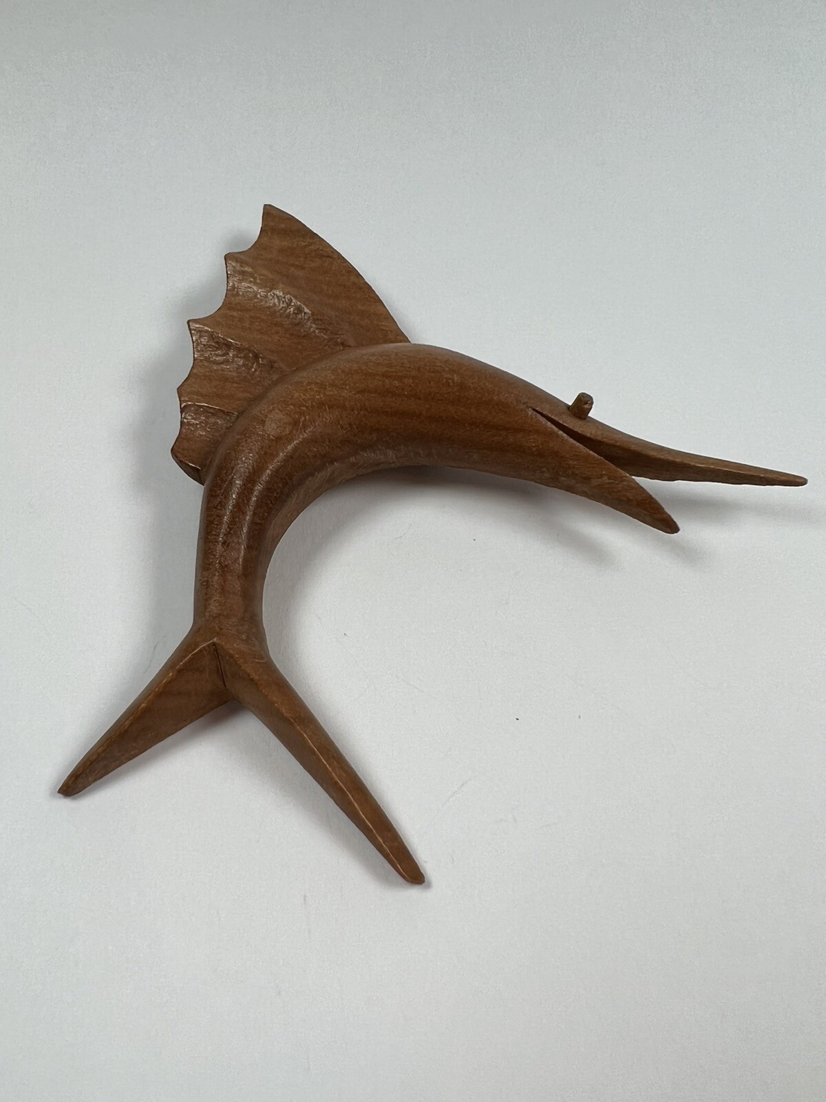 Vintage Carved Wood Dancing Marlin Sun Fish Bill Fish… Gem