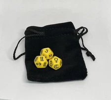 Koplow Games: Yellow Astrology Dice set with Bag