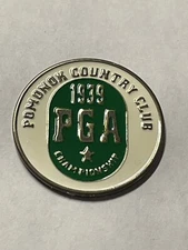 Rare 1939 PGA Championship 1" Coin Style Golf Marker - Pomonok Country Club