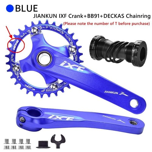 MTB Bicycle Integrated Crankset 104BCD 170mm Crank Chainring 32/34/36/38T - Picture 28 of 44
