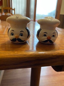 Vintage French Chef Salt & Pepper Shakers