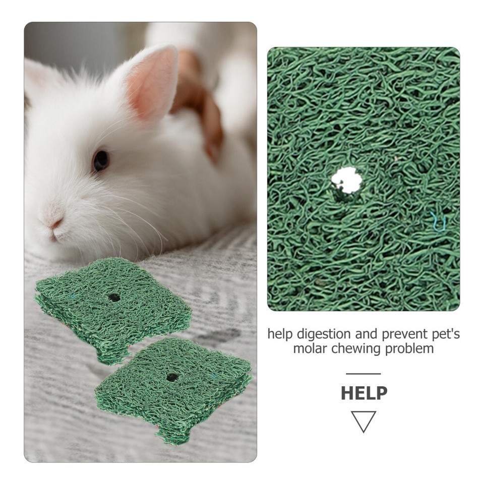 Kleintier Grasmatten, 2 Stück Tier Kauspielzeug Betten, Grasmatte für Kaninchen, Kleintier Grasmatte Tier Kauspielzeug Geeignet für Hamster, Kaninchen, Meerschweinchen und andere Kleintiere