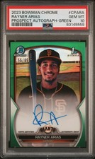 2023 BOWMAN CHROME PRSPCT AUTOS GREEN REFRACTOR RAYNER ARIAS 55/99 PSA 10 AUTO