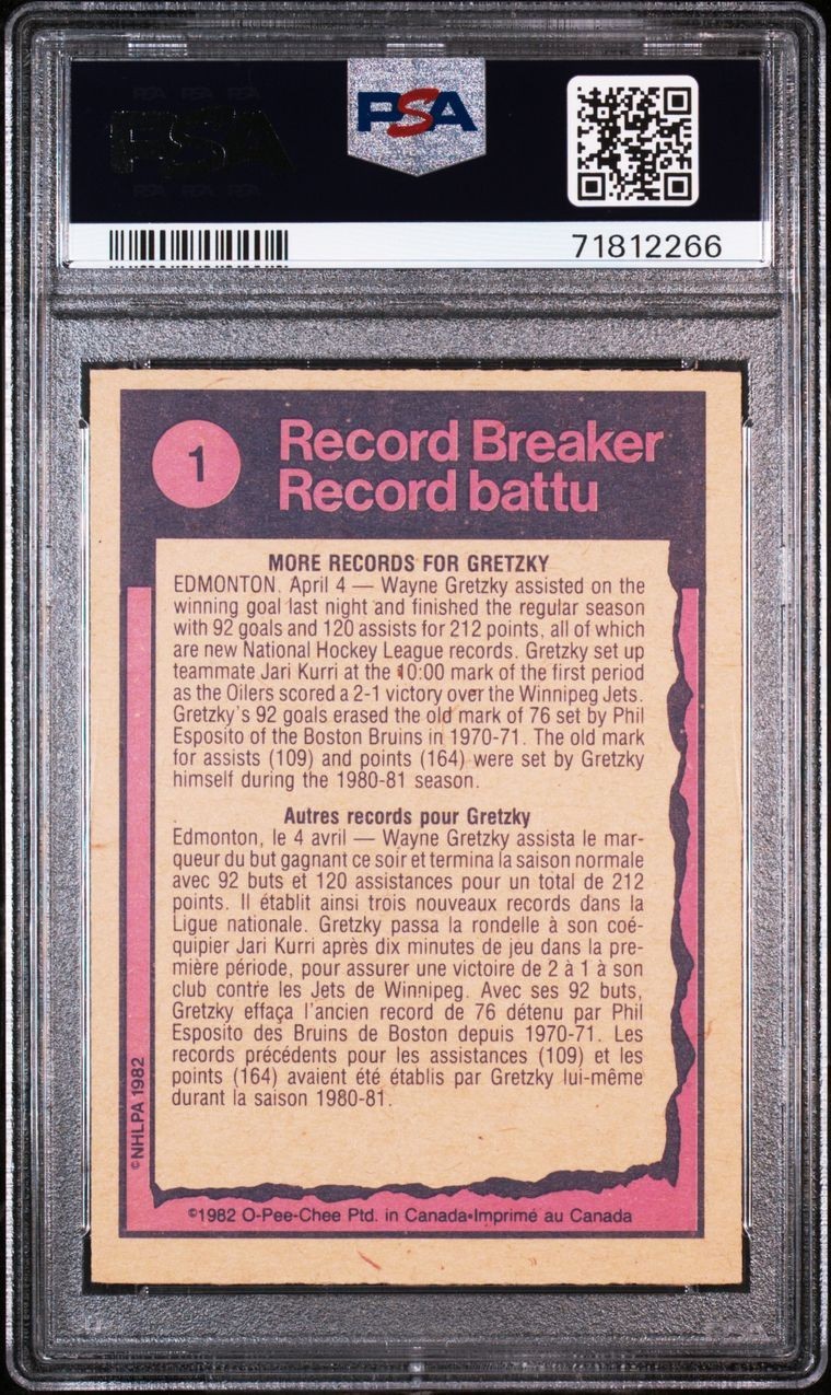 1982-83 O-PEE-CHEE HOCKEY COMPLETE SET (NM-NRMT) w/PSA 8 Gretzky's and Bourque view 3