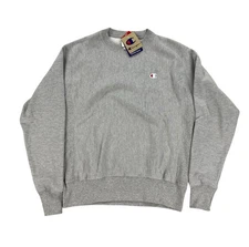 NEW Champion Reverse Weave Pullover Sweatshirt Jacket Gray Mens Size M