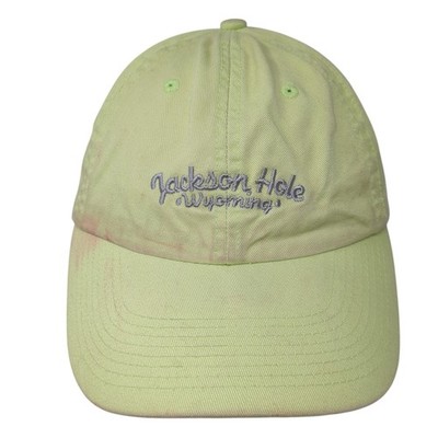 Jackson Hole Wyoming Slideback Baseball Cap Green One Size Fahrenheit Headwear