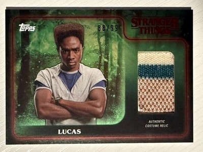 Lucas Sinclair 2025 Topps Stranger Things Authentic Costume Relic Green 88/99