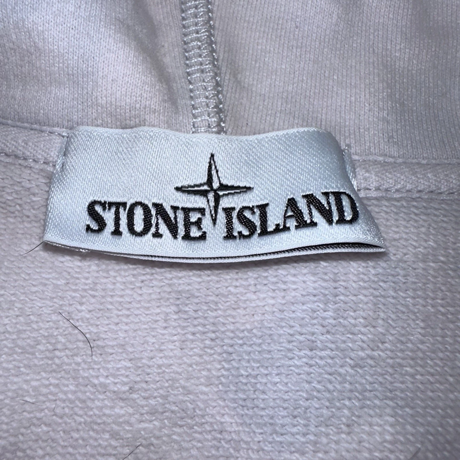 STONE ISLAND Pullover Badge Felpa con Cappuccio Blu Cielo Tie Dye Taglia Media M