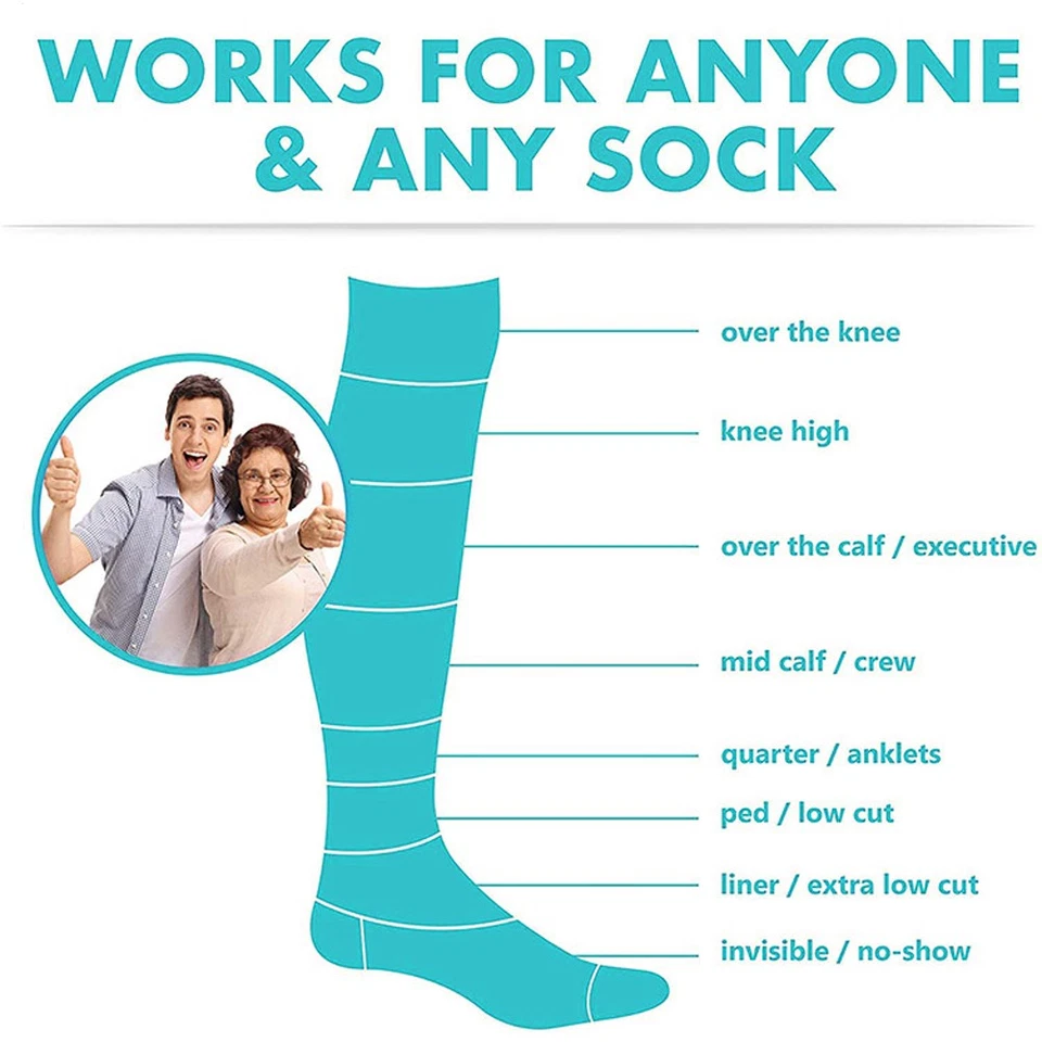 Ayuda para calcetines, dispositivo de ayuda para calcetines para personas mayores, ayudantes para calcetines para ponerse los calcetines con Foto 3 de 4