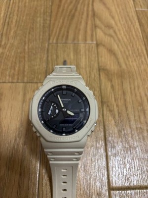 Casio G-Shock Carbon Core Guard Ana-Digi Watch Beige 20Bar Light Thin Used