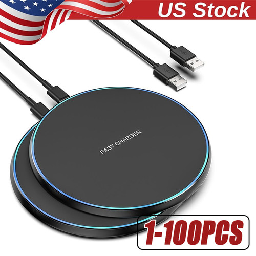Wireless Fast Charger Charging Pad Dock Samsung iPhone Android Cell Phone lot