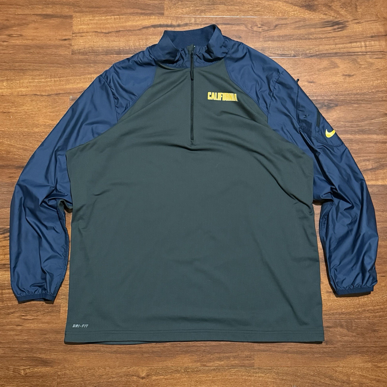 SACAI X NIKE Giacca Nike Dri Fit Cal Berkeley Bears grigio blu navy 1 4 zip taglia 2XL