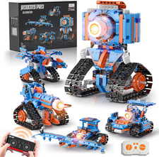5in1 Robot Building Kits for Kids 6-12, APP  Remote Control STEM Robot Building