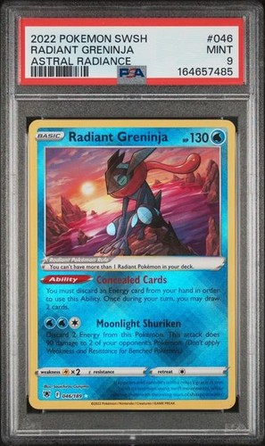 Radiant Greninja graded PSA 9 for sale on eBay