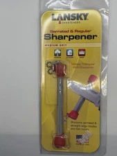 Lansky Medium Grit Serrated & Regular Blade Sharpener Keychain New LTRIM